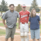 Cash Wassmer poses with his parents, Joe and Jeanna, during senior night recognition last Wednesday, July 15, ahead of the final home games of the season. David Peck