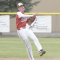 Mustangs shortstop Mac Morgan whips the ball to first base after a liner glanced off the pitcher’s glove during the 8-3 win over Riverton Saturday. David Peck