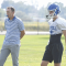 Lovell head coach Nicc Crosby leads a drill during practice Monday as Kannon Owens looks on. David Peck