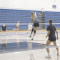 Lovell volleyball players keep their eyes on the ball as it is spiked over the net in a recent practice. Sherry Snell