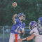 Lovell junior quarterback Kyson Crosby fires a pass during Lovell’s hard-fought loss to defending state champion Mountain View Friday at Robertson Stadium. David Peck