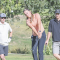 Lovell senior Kenley Wilson chips onto the Hole No. 3 green during the North Big Horn Hospital Friends of the Foundation Tournament Saturday as Mountain Construction teammates Cleve Wilson (left) and Eric Honeyman look on. Kenley captured the 3A West Conference Tournament title in Evanston last week. David Peck
