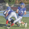 Lovell sophomore Mac Morgan turns upfield after intercepting a pass against the Mountain View Buffaloes on September 11. The Bulldogs will host Thermopolis for homecoming on Friday at 7 p.m. David Peck
