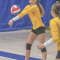 Rocky Mountain eighth grader Presli Moss receives a serve in a recent match at Lovell. The middle school program is strong with 34 girls participating. David Peck