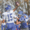 Junior quarterback Kyson Crosby fires a pass as a Lyman pass rusher closes in Friday in Lyman. The Bulldogs will host Cokeville Friday at 3 p.m. Don Cogger, Bridger Valley Pioneer