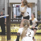 Halle Grandalen spikes the ball during Thursday’s match against Burlington. Sherry Snell