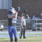 LHS senior Porter Blau catches a two-point conversion pass from Kyson Crosby during Friday’s game against Cokeville in Lovell. The Bulldogs play their final conference game in Kemmerer today (Thursday) at 5 p.m. David Peck