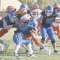 Lovell senior Nathan Cornia tackles Cokeville running back Emmett Groll during the game between the Bulldogs and Panthers on October 9. The Bulldogs host the Natrona County JVs tonight (Thursday) at 6 p.m. David Peck