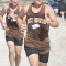 Rocky Mountain’s Derek Hedges leads teammate James Demers near the mile mark during Friday’s regional cross country meet in Burlington. Amy Hoyt